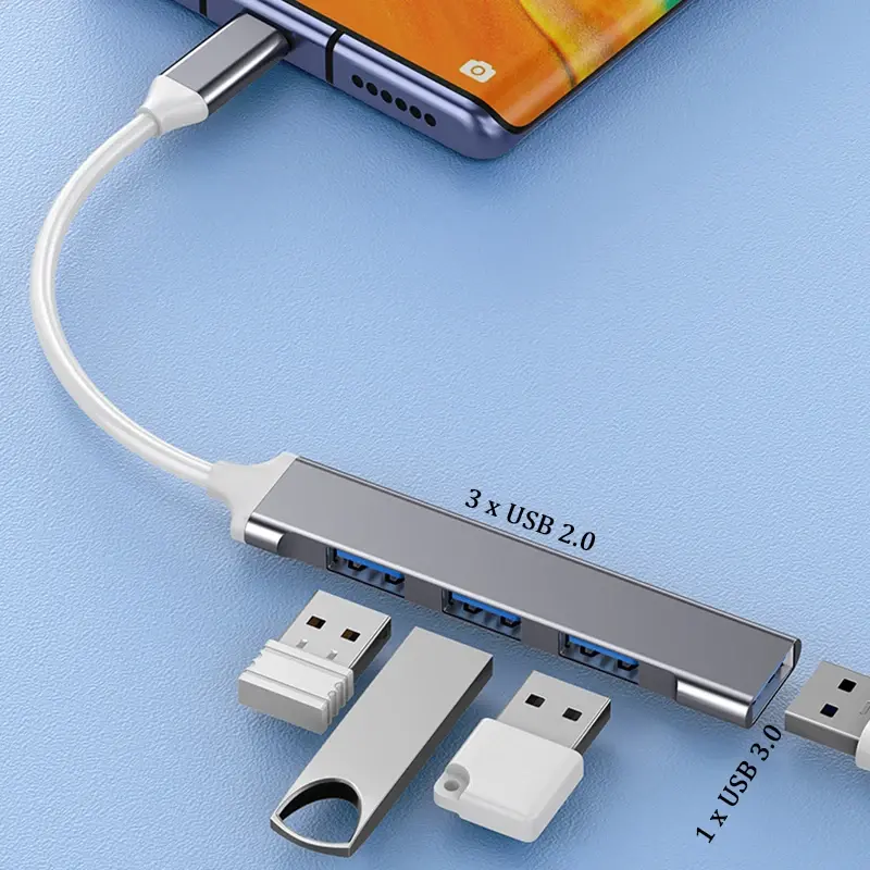 Thumbnail: 4 Port USB 3.0 Hub USB Hub Type C Dock Multi Splitter Adapter OTG Type C HUB for
