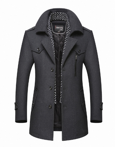 Thumbnail: Authentic Men's Wool Overcoat for Autumn/Winter