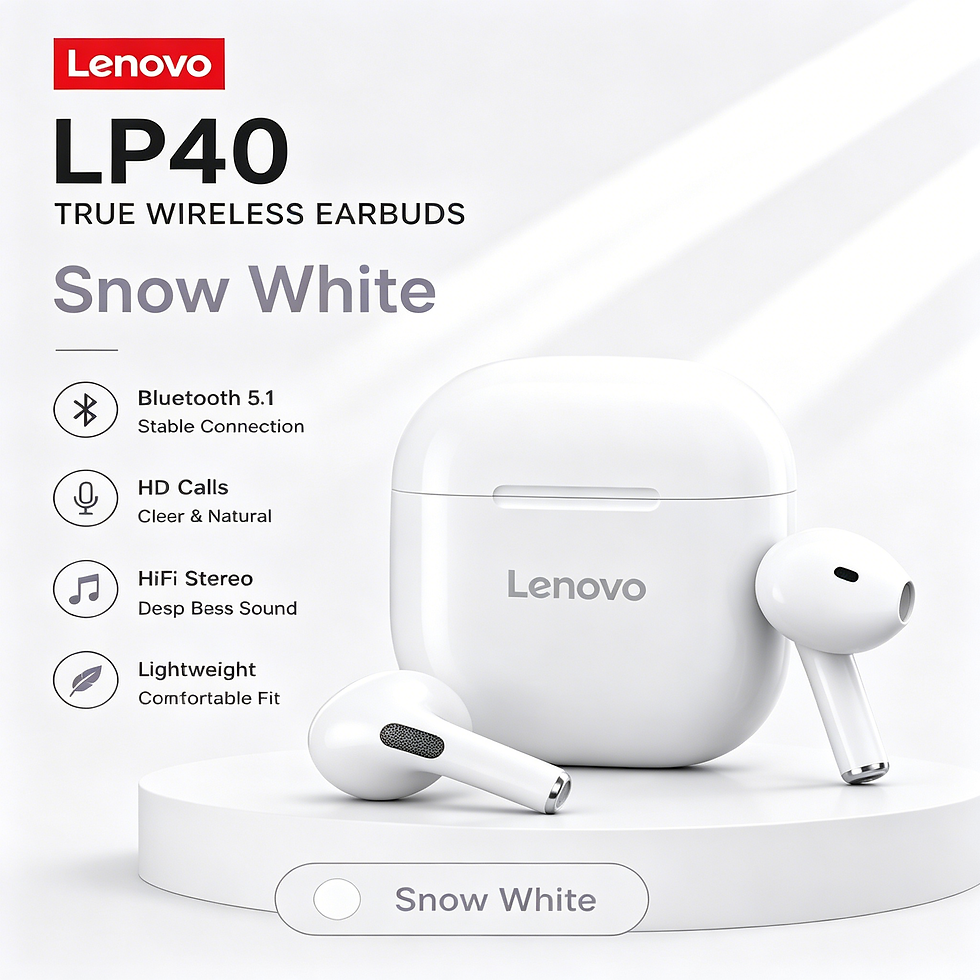 Thumbnail: Original Lenovo LP40 Wireless Bluetooth5.4 Headphones TWS Earphones Touch Contro
