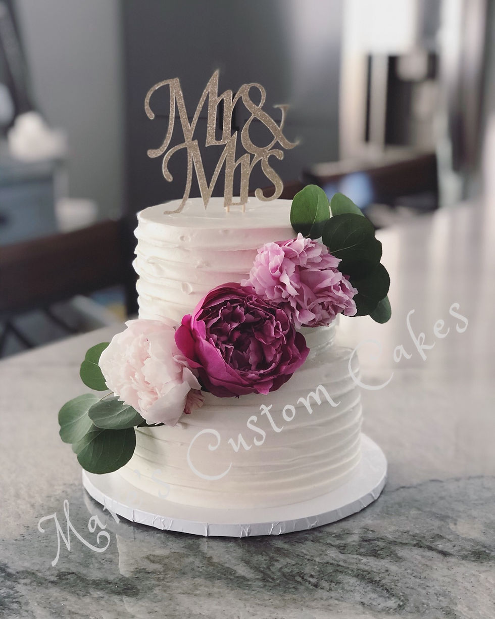 2 Tier wedding cake