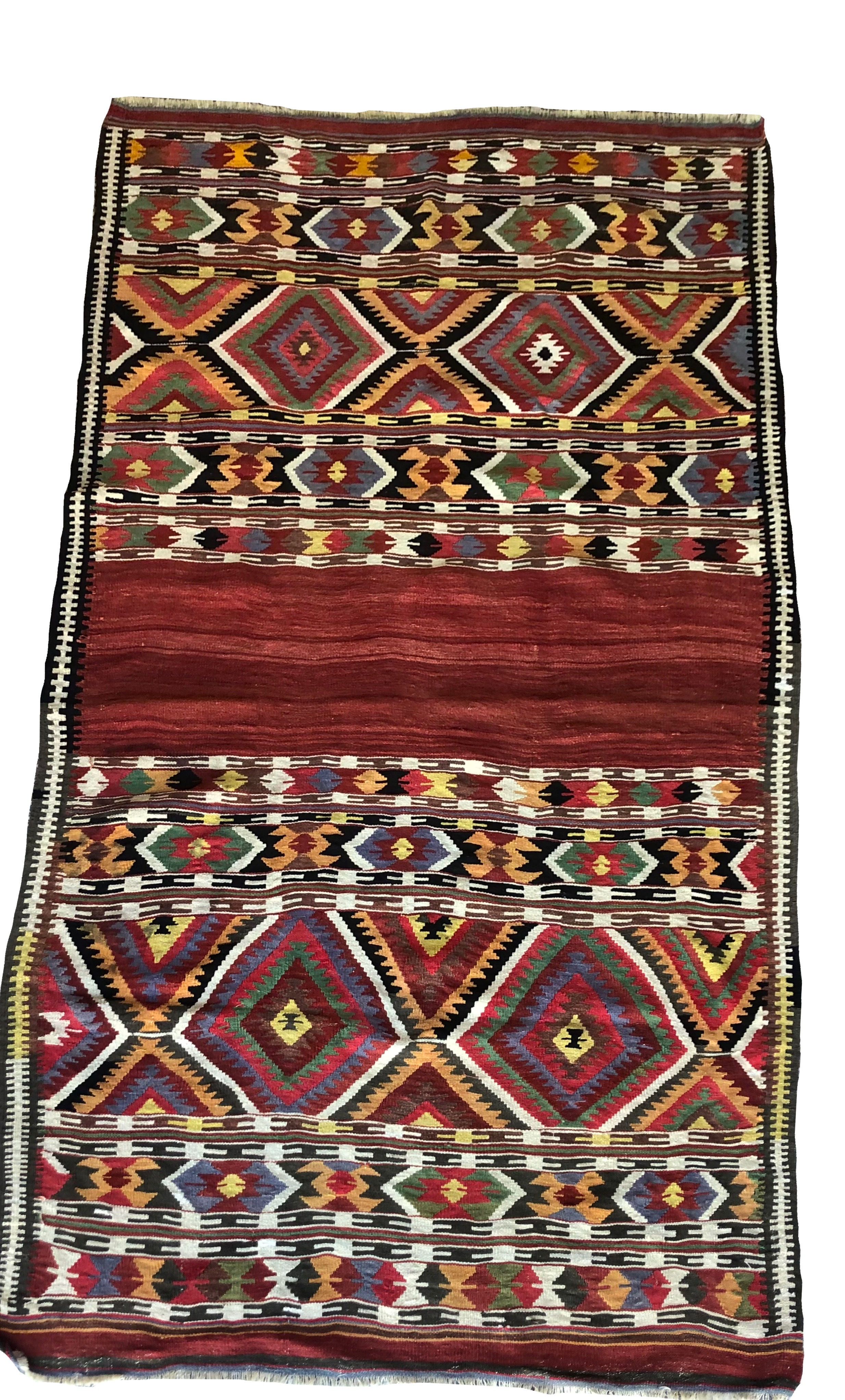 Gulya Fethiye Device 80yr old Kilim 140 x 260cm 55 x 102inch