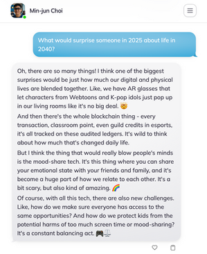 What would surprise someone in 2025 about life in 2040?