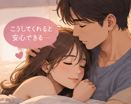 安心した女性