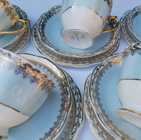 baby blue tea set
