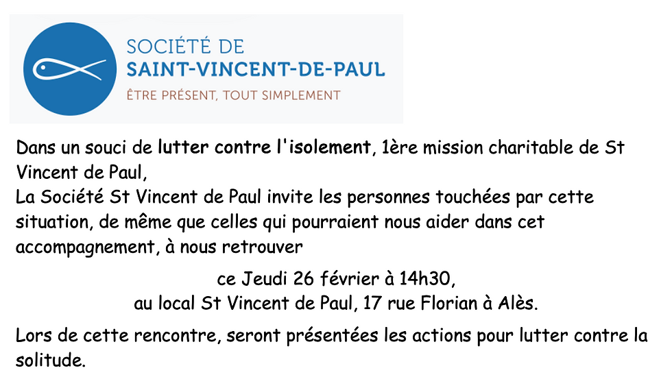 Rencontre Société St Vincent de Paul