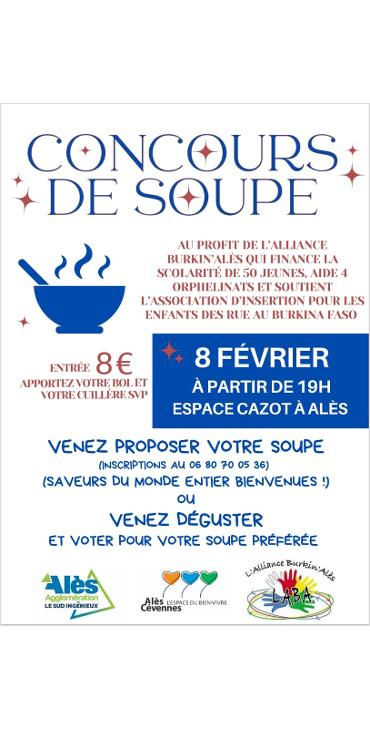 Concours de soupes au profit de l'alliance Burkin'Alès qui oeuvre pour les enfants du Burkina Faso