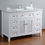 Thumbnail: Genevieve 48" White Single Vanity & Shutter Double Doors Single Sink