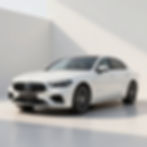 Exterior Detail white Mercedes-Benz for auto detailing showroom.