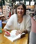 Rebecca Hayter signing books at Page & Blackmore, Nelson