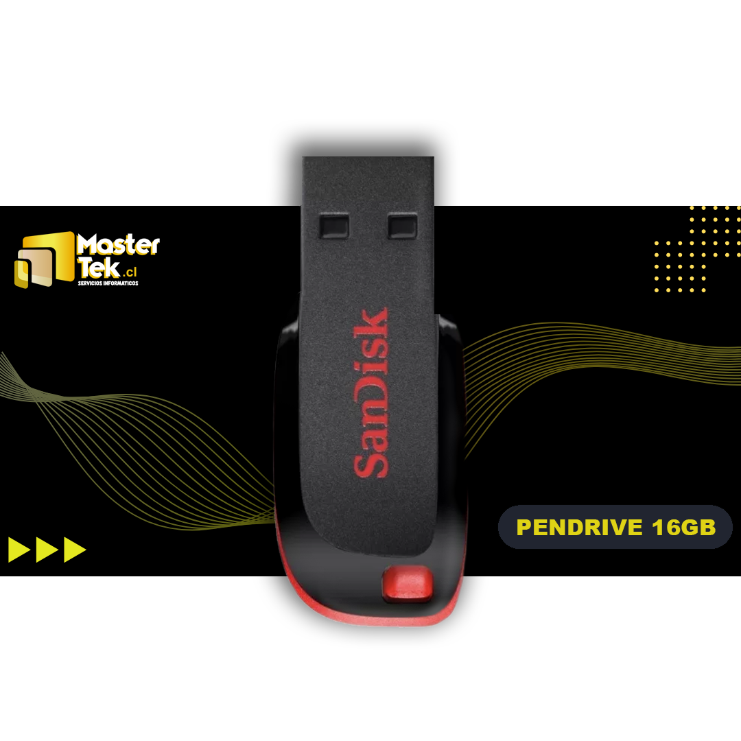 Pendrive SanDisk USB 2.0 16GB Cruzer Blade - Compatible Mac/Windows