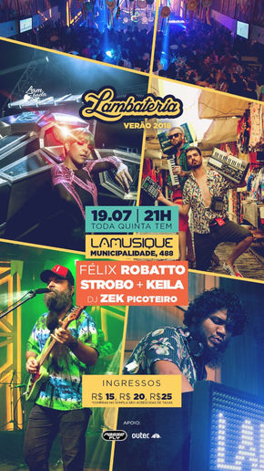 Lambateria de verão recebe o show inédito e eletrônico de Strobo e Keila Gentil