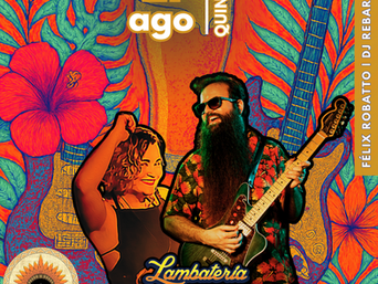 Arte da festa Lambateria com fotos de Félix Robatto e DJ Rebarbada