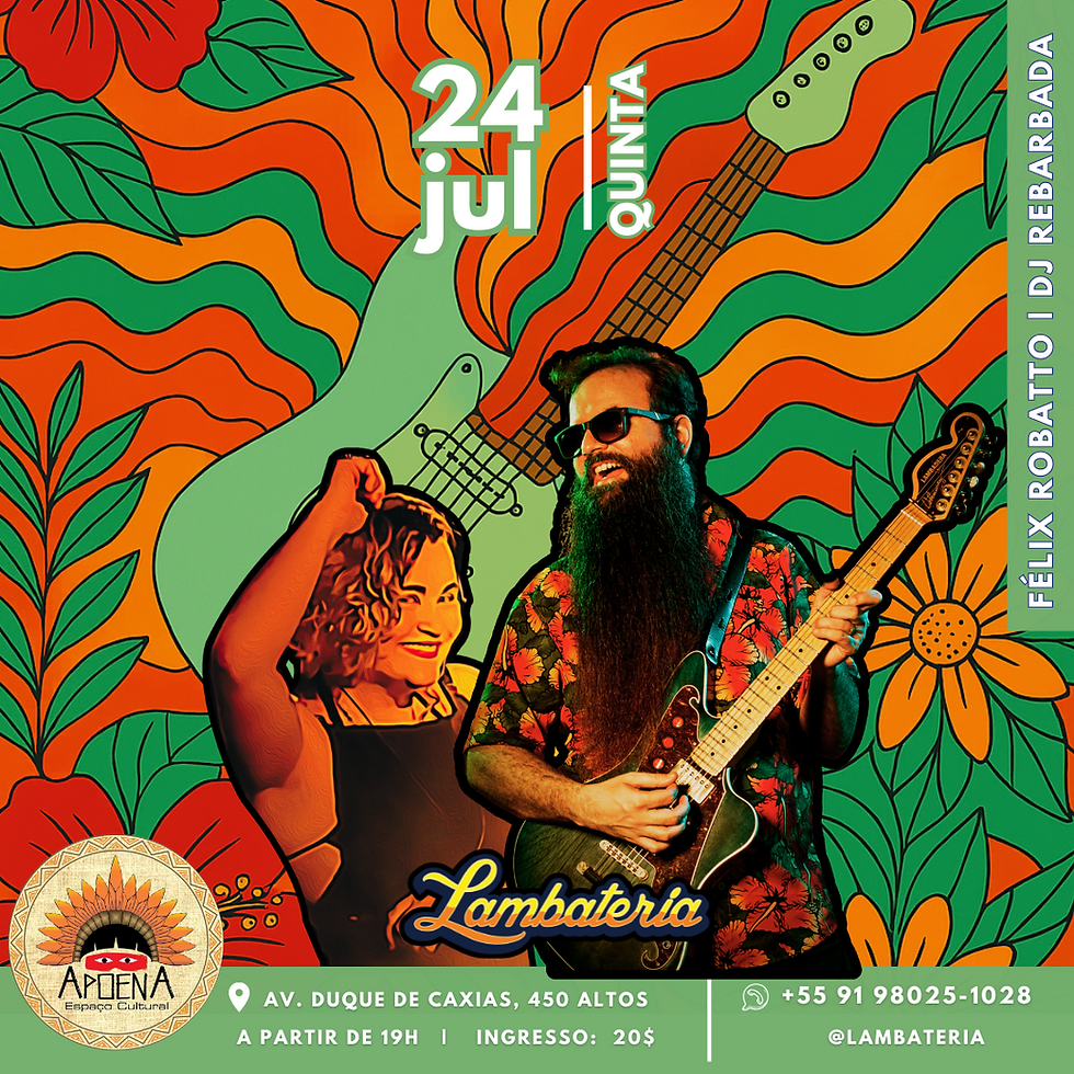Banner da Lambateria desta quinta, 24 de julho