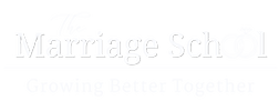 White "Marriage School, growing better together" logo