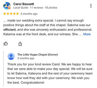Sabrina Plaisance-Sia Las Vegas Wedding Officiant Review