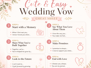 💍 Cute & Easy Wedding Vow Cheat Sheet!💍 - True Love Celebrations, Calgary Wedding Officiants