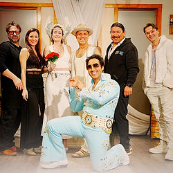Dan Sia, Calgary Wedding Officiant, performing as ceremony as Elvis