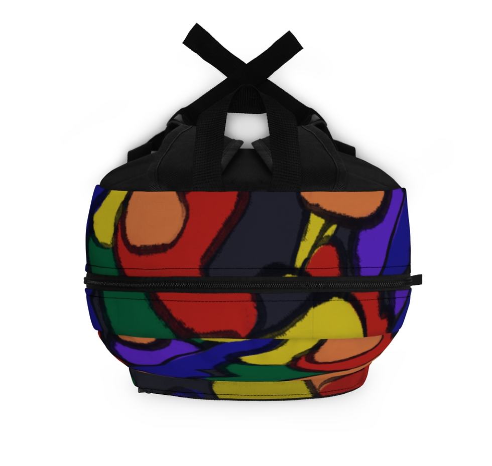 Thumbnail: Overlapping Color-Burst Backpack — Vibrant School & Travel Bag