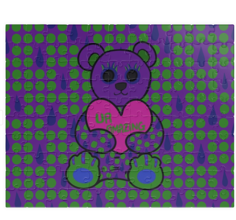 Thumbnail: Colorful Drops & Dots Pop Art 110 Piece Jigsaw Puzzle