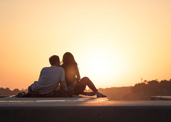 Coucher de soleil romantique