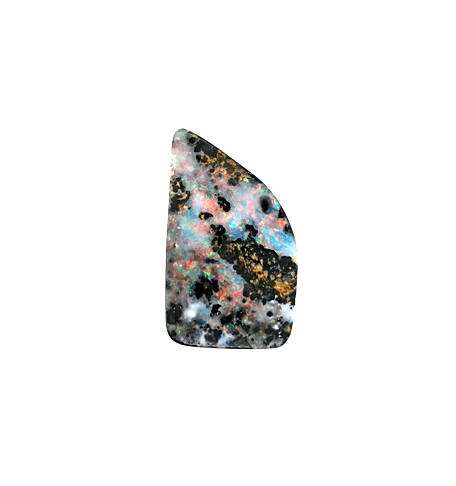 Boulderopal mit Rotem und Blauem Blitz