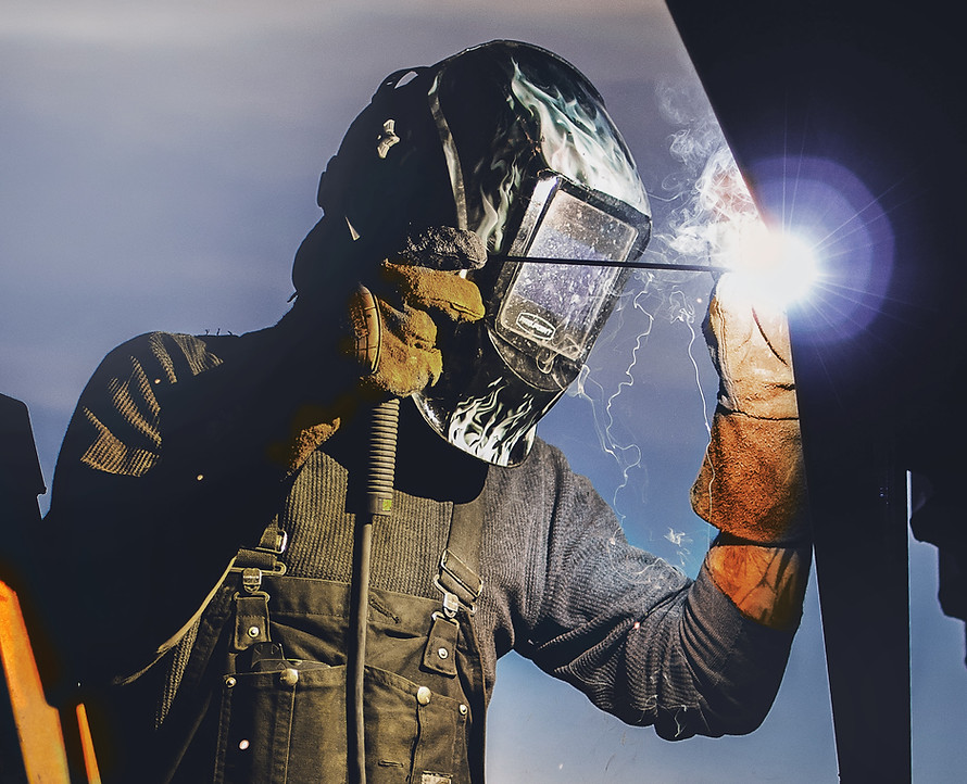 Man Welding
