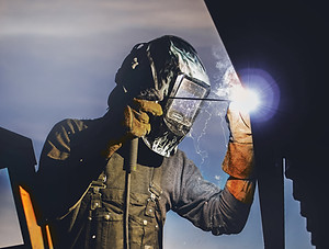 Man Welding