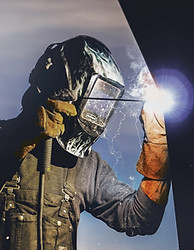 Man Welding
