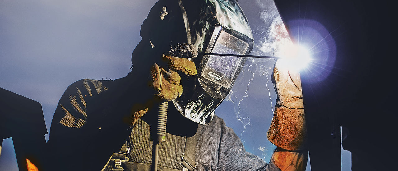 Man Welding