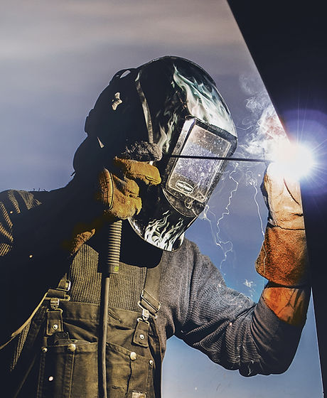 Man Welding