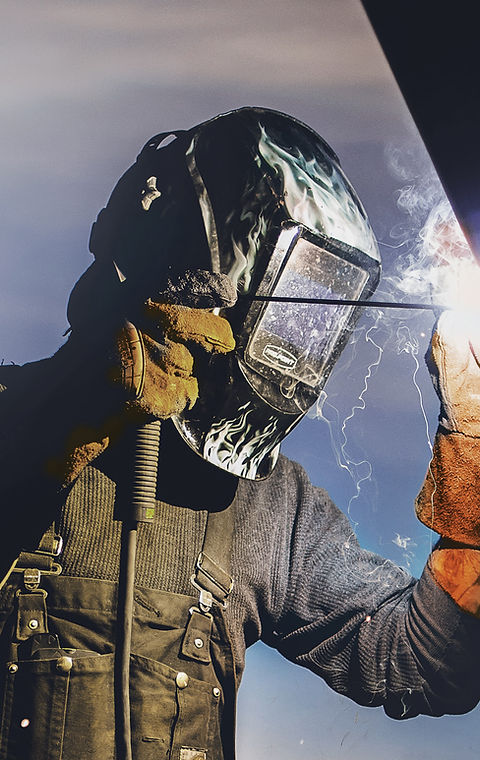 Man Welding