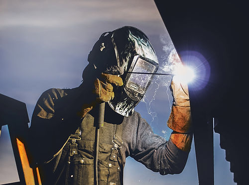 Man Welding