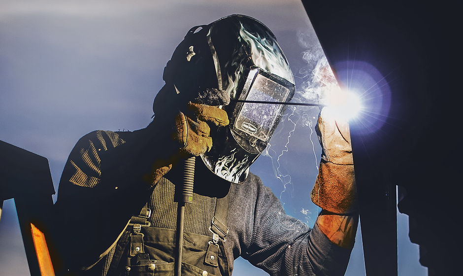 Man Welding