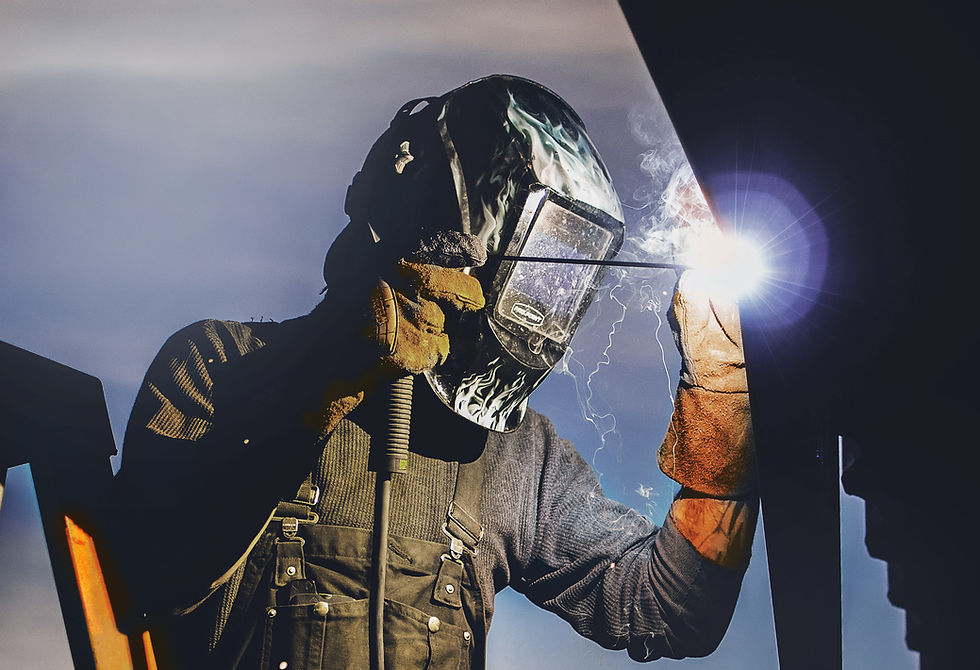 Man Welding