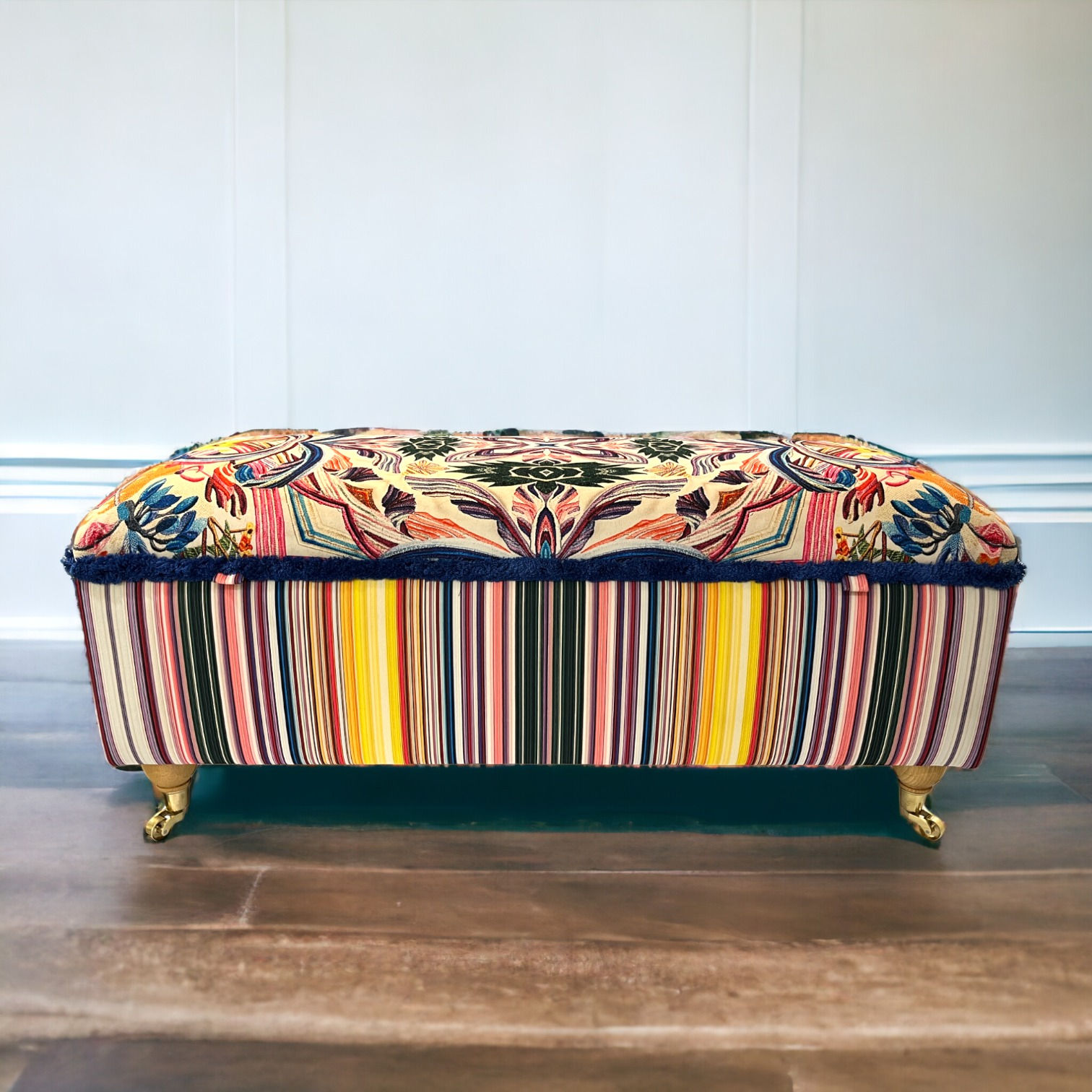 As Seen On TV- Summer Floral Feast Ottoman