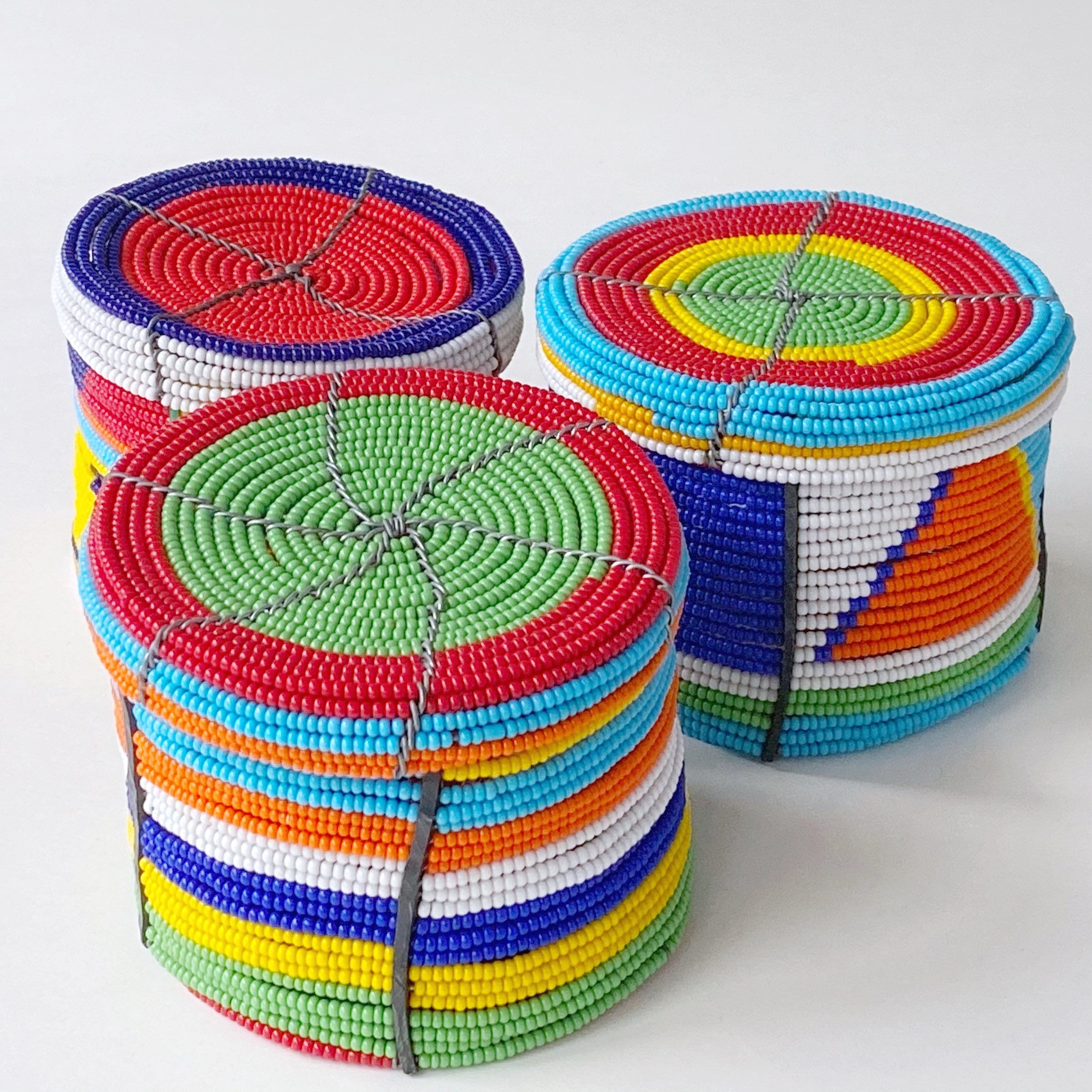 肯亞彩珠盒 (大) Kenyan Bead Box (Wide)