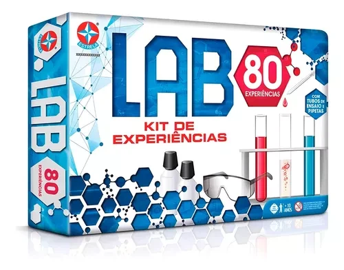 Laboratório de ciências com 80 experiências