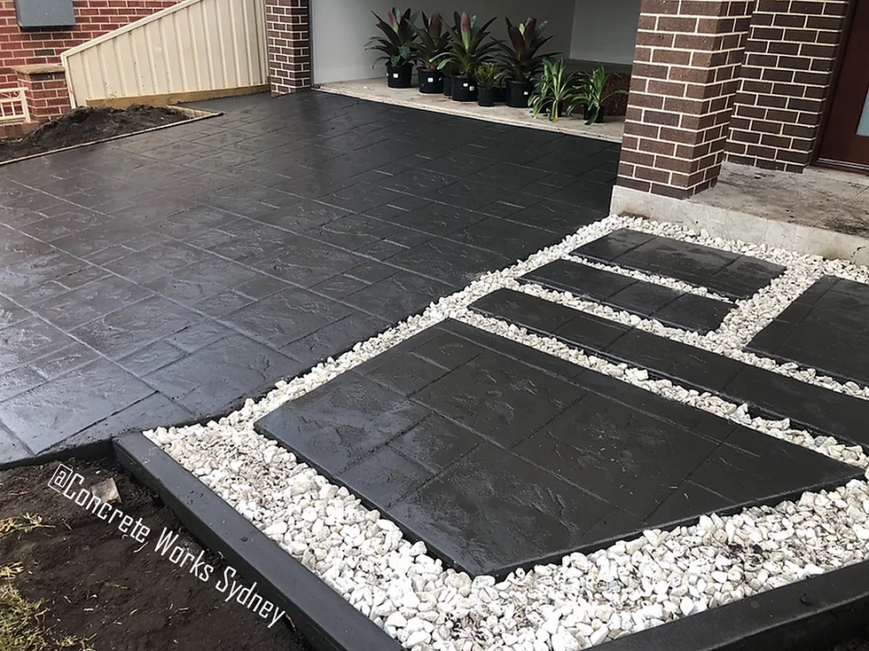 Stamp Concrete Driveway and Pathway Sydn