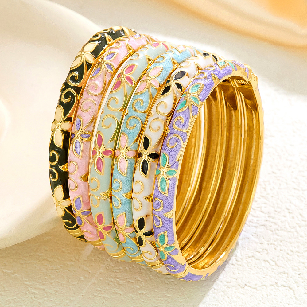 Jardin Enamel Bangle