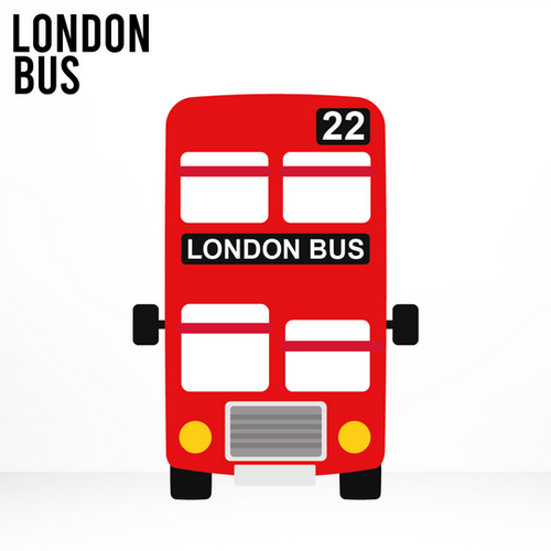 Customisable London Bus Cut Out, Bus Cardboard Cut Out Cardboard Kustomz