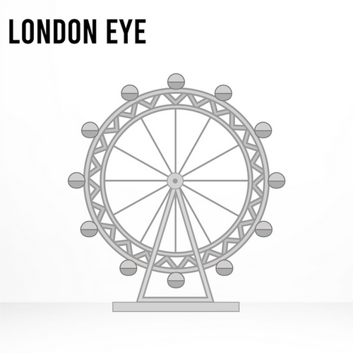 London Eye Cardboard Cut Out Cardboard Kustomz