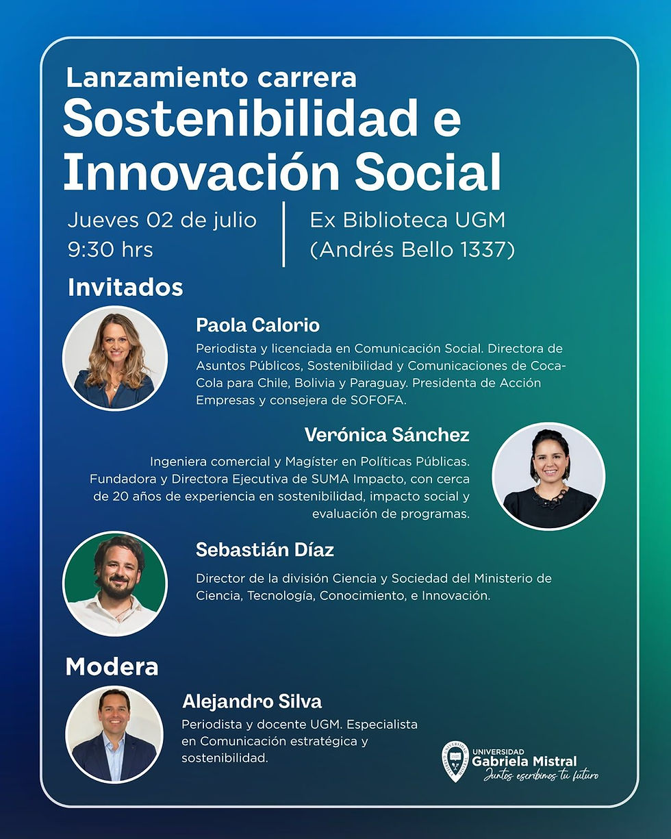 Lanzamiento primera carrera Sostenibilidad e Innovación Social en Chile