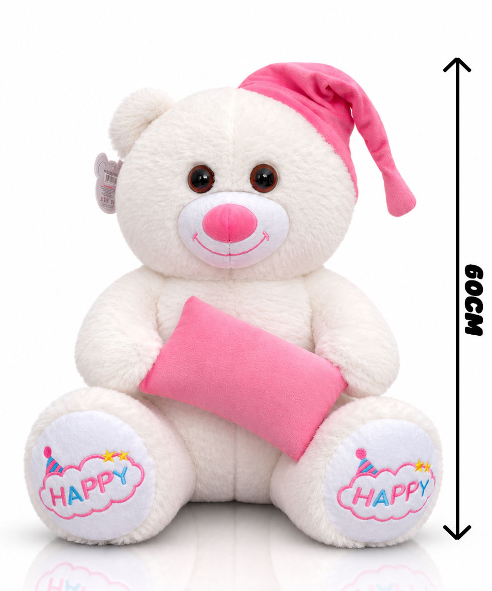 Küçük resim: Ayıcık Şapkalı Ve Yastıklı Seri Peluş Ayıcık 60cm - Hediyelik Peluş Oyuncak