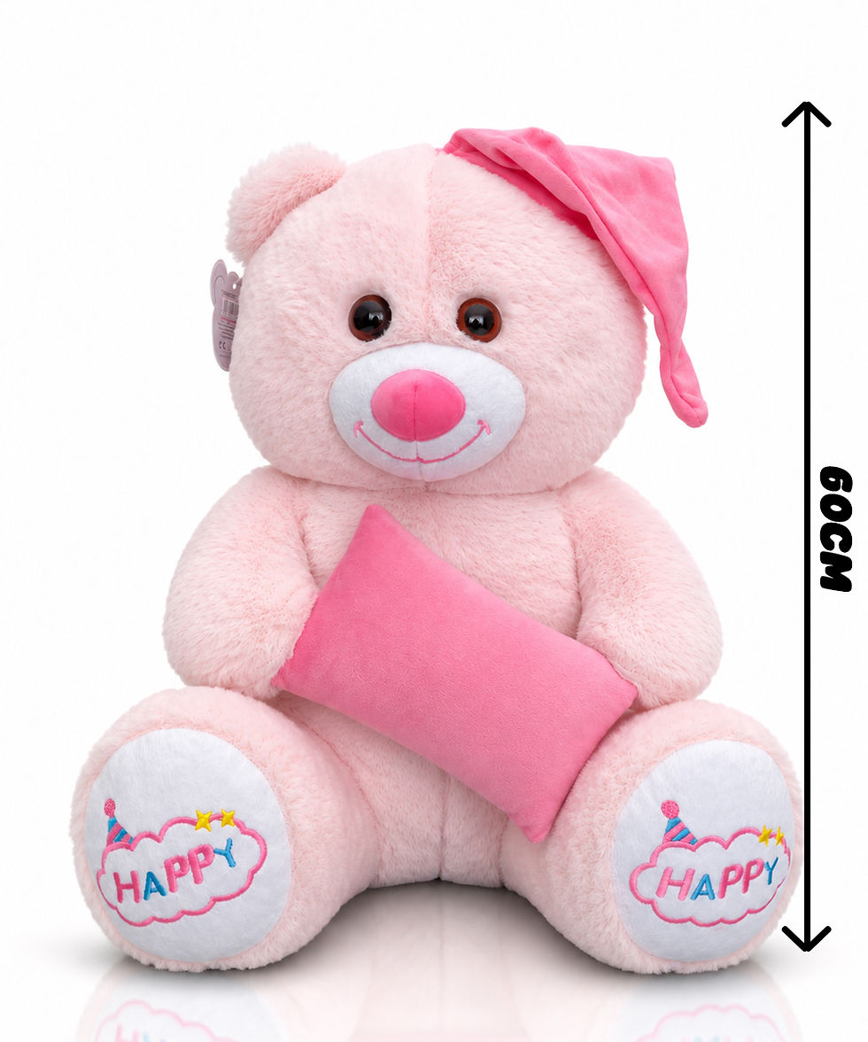 Küçük resim: Ayıcık Şapkalı Ve Yastıklı Seri Peluş Ayıcık 60cm - Hediyelik Peluş Oyuncak