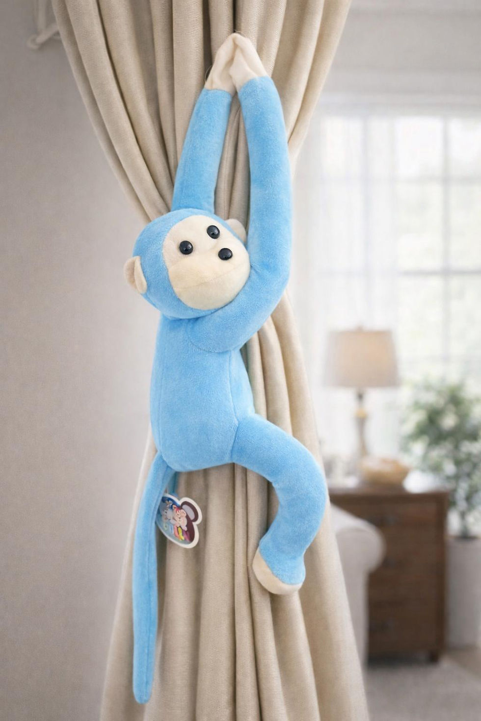 Küçük resim: Maymun yapışkanlı vikvik sesli 60cm - Maymun Peluş Oyuncak Kopyası