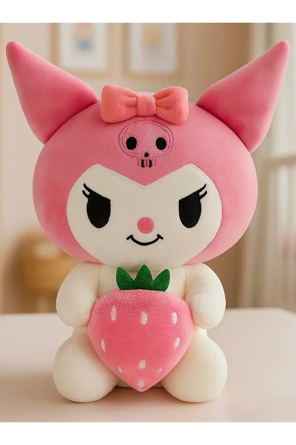 Küçük resim: Kuromi peluş oyuncak çilekli model üretici firma