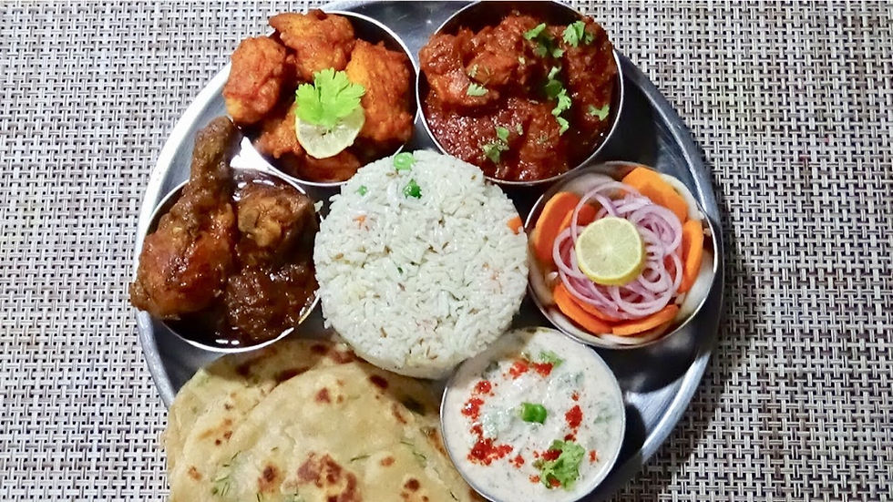 Arranged Food and Objects