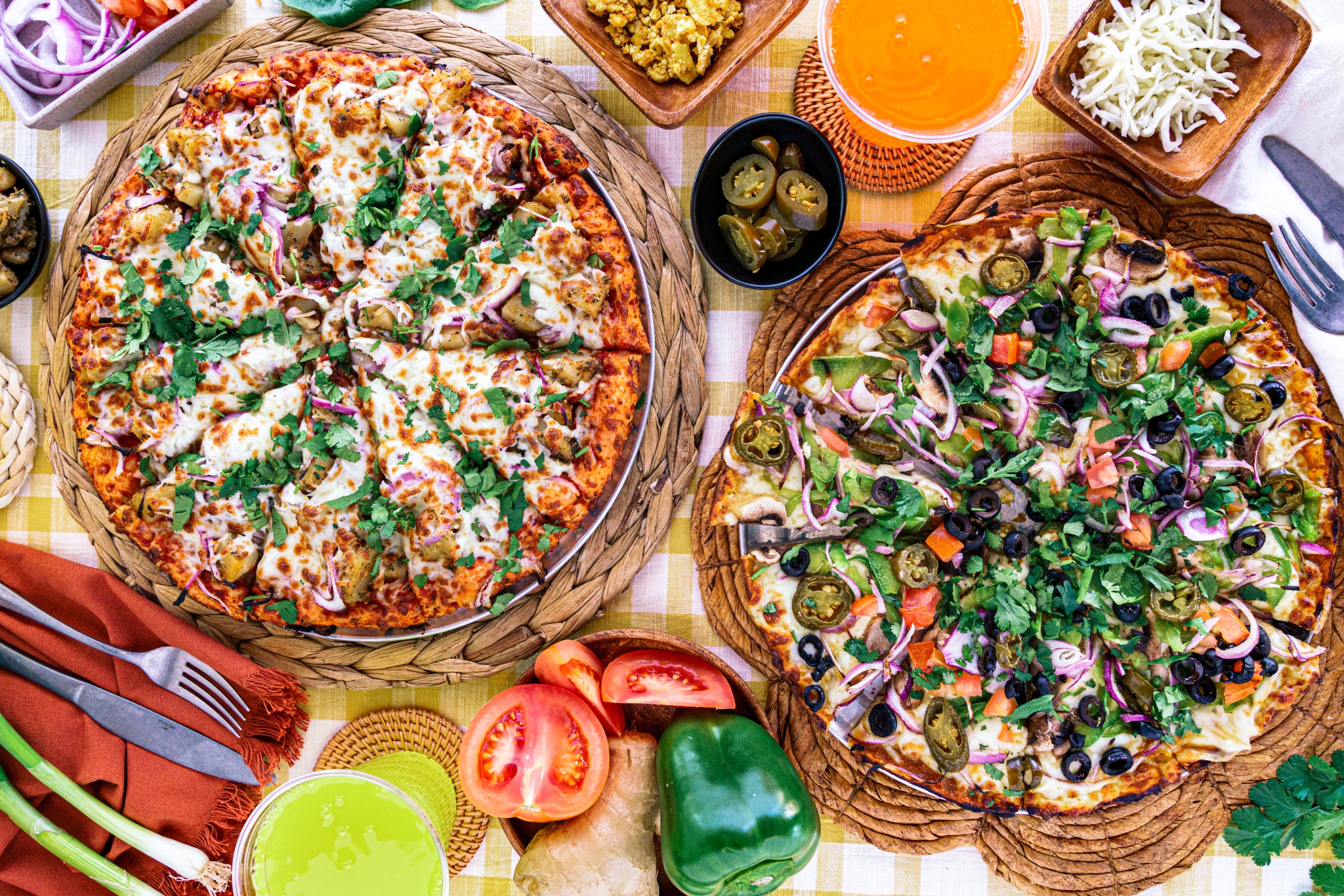Arranged Food and Objects
