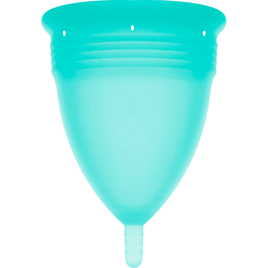 Thumbnail: STERCUP - COPA MENSTRUAL FDA SILICONA AQUAMARINA - TALLA L