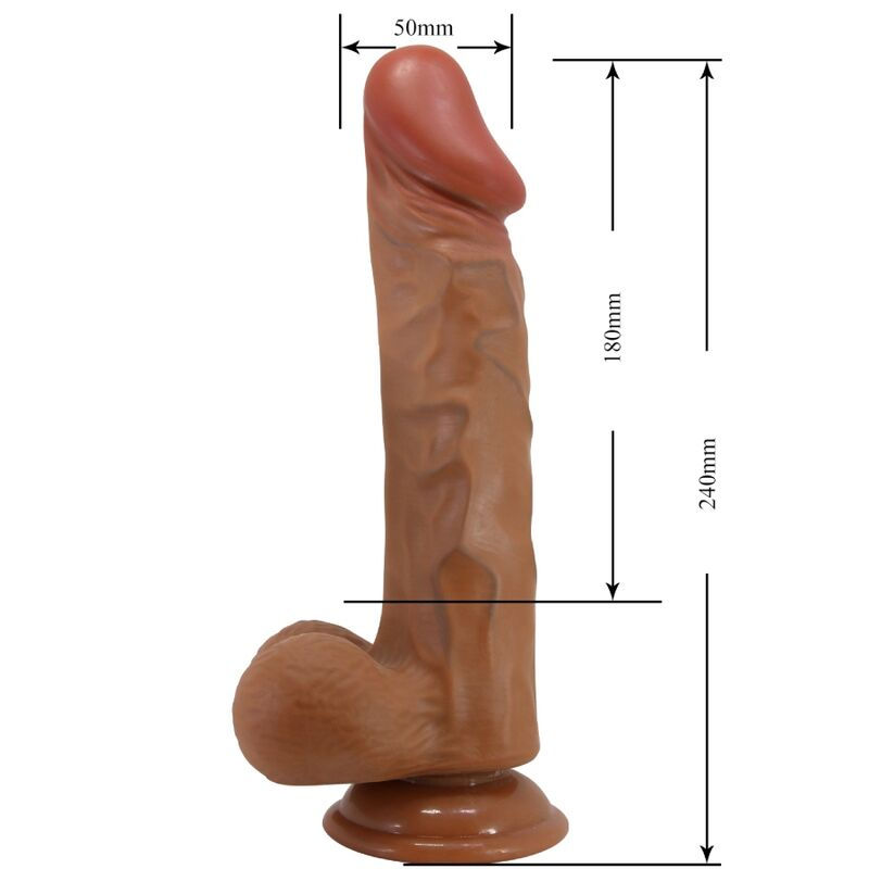 Thumbnail: BAILE - BURAQ DILDO REALÍSTICO 24 CM NATURAL